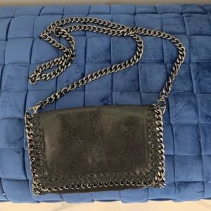 Black leather crossbody